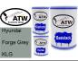 Preview: Hyundai, Forge Grey, KLG: 500ml Lackdose + 500ml Klarlack + 250ml Härter - Set, von ATW Autoteile West.